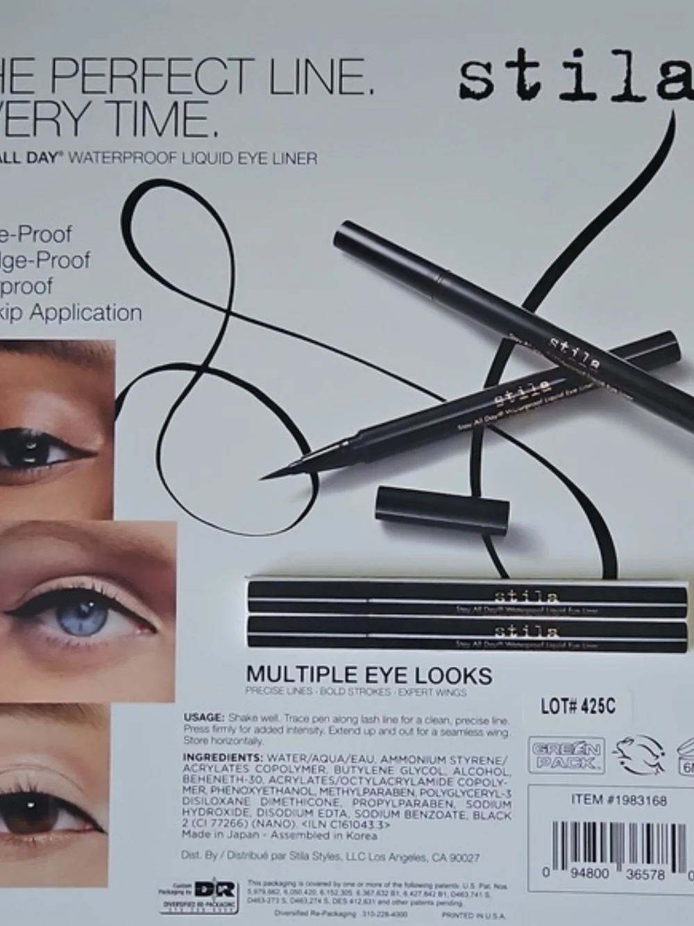 Stila Stay All Day Waterproof Liquid Eye Liner in Black